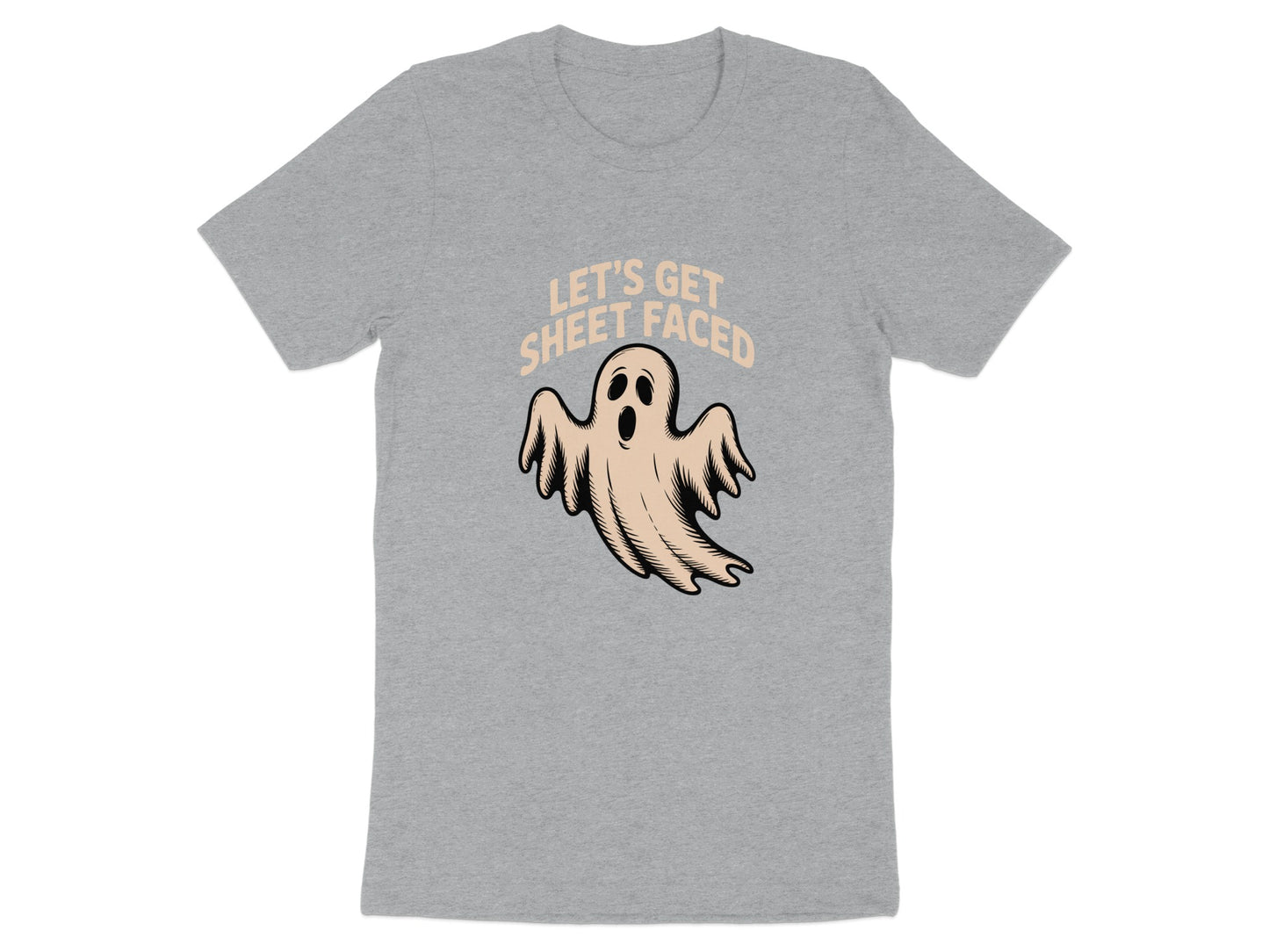 Let's Get Sheet Faced Ghostly Fun Graphic T-Shirt Product