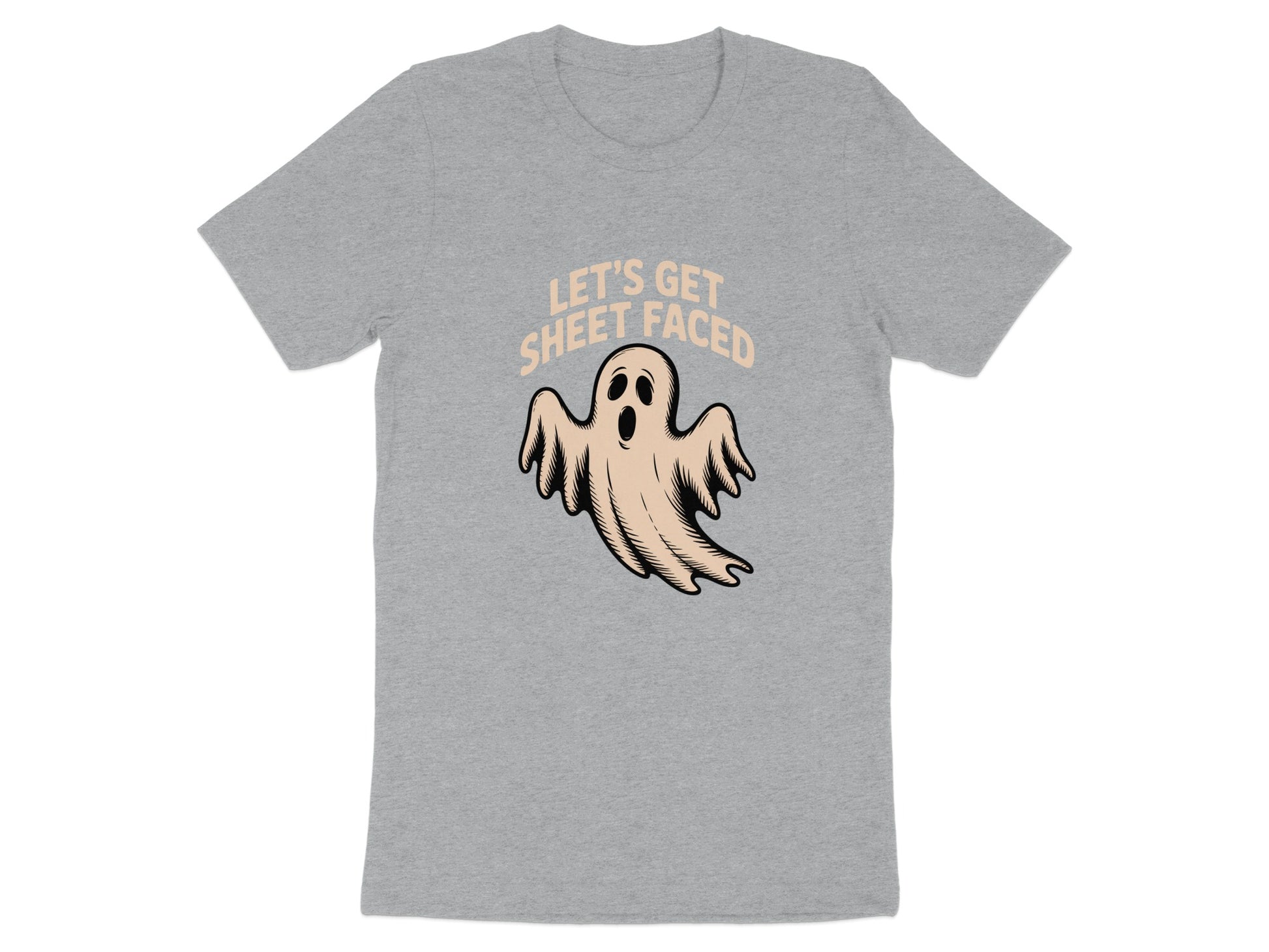 Let's Get Sheet Faced Ghostly Fun Graphic T-Shirt Product