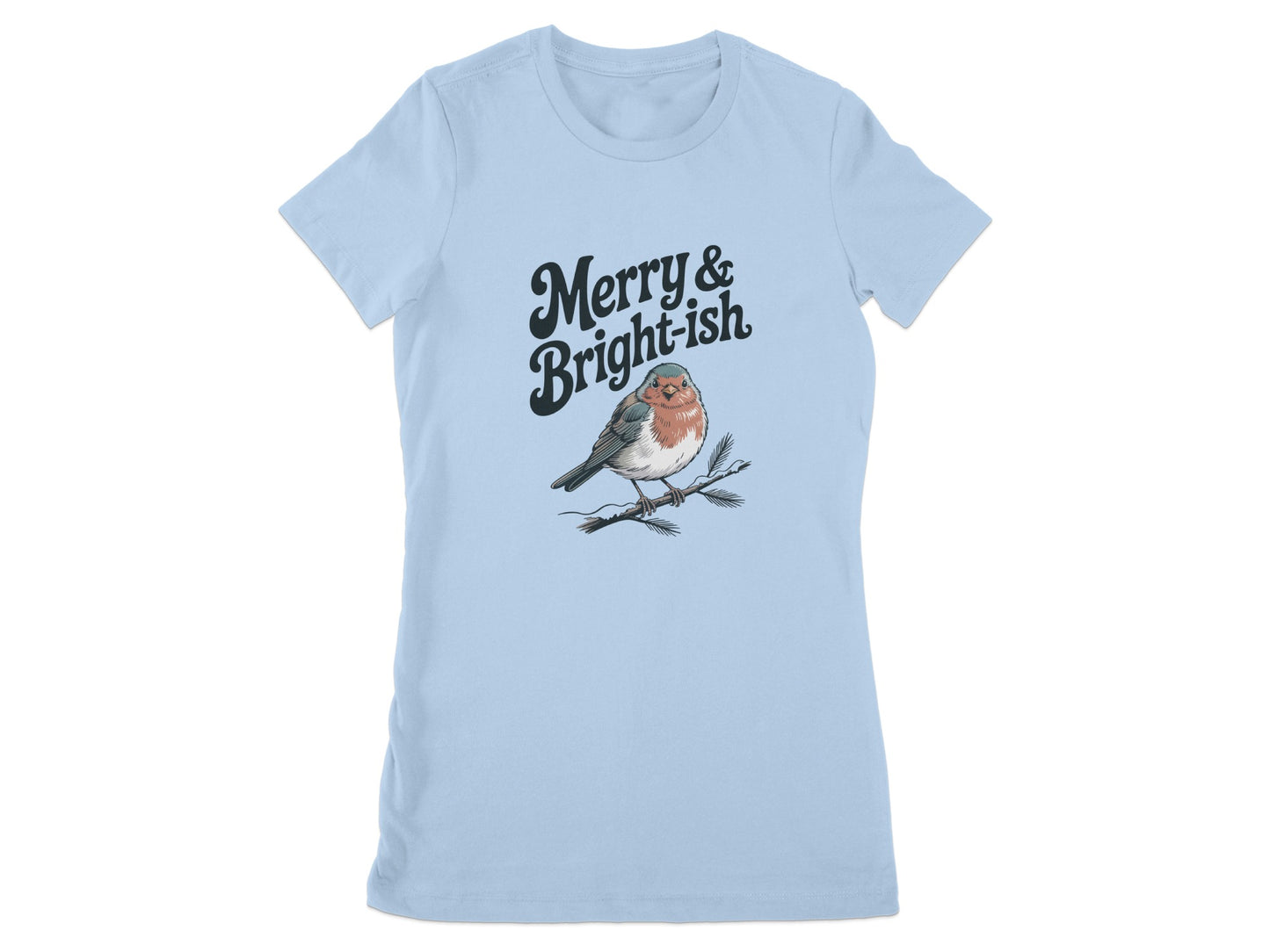 Merry & Bright-ish Bird Design T-Shirt product type