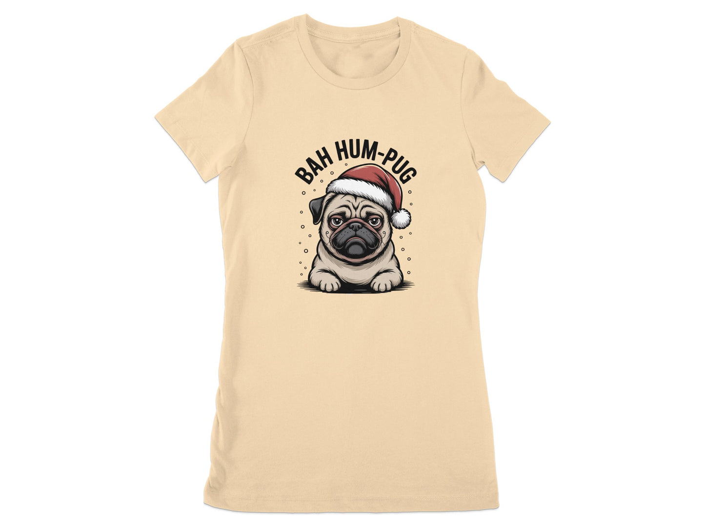 Bah Hum-Pug Cute Festive Dog Print T-shirt product type