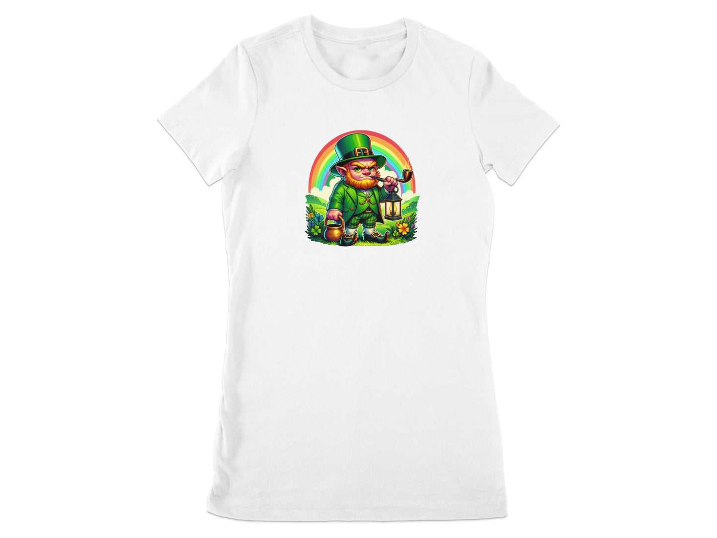Colorful Leprechaun with Rainbow Graphic T-shirt product