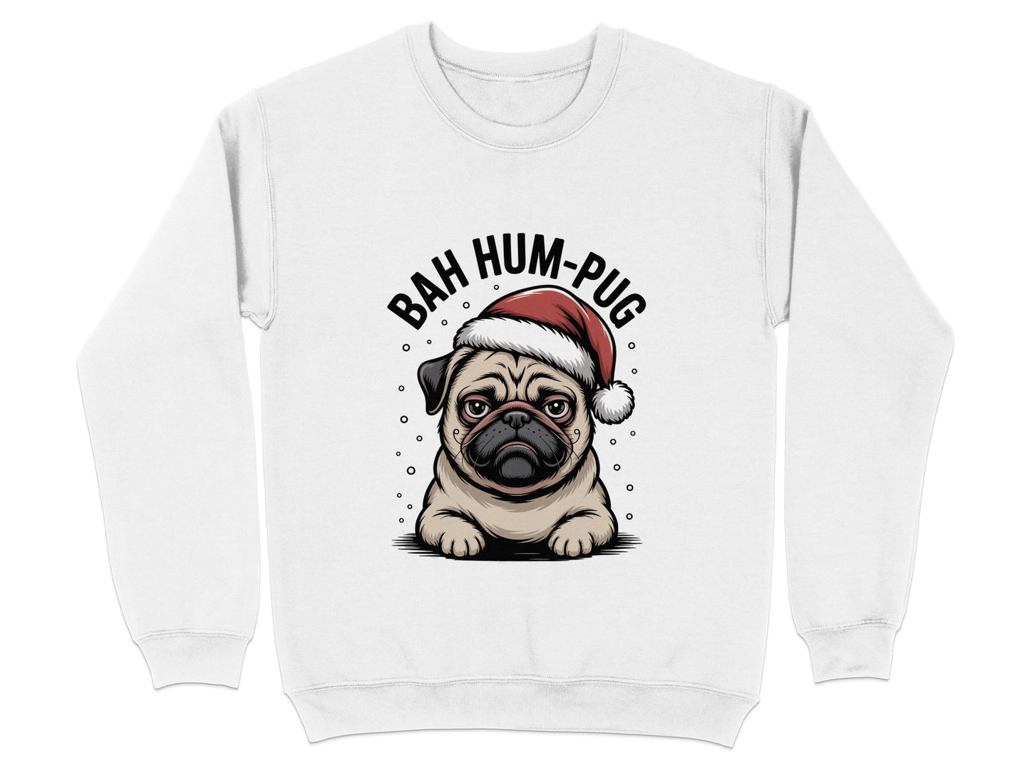 Bah Hum-Pug Santa Hat Graphic Sweatshirt product type