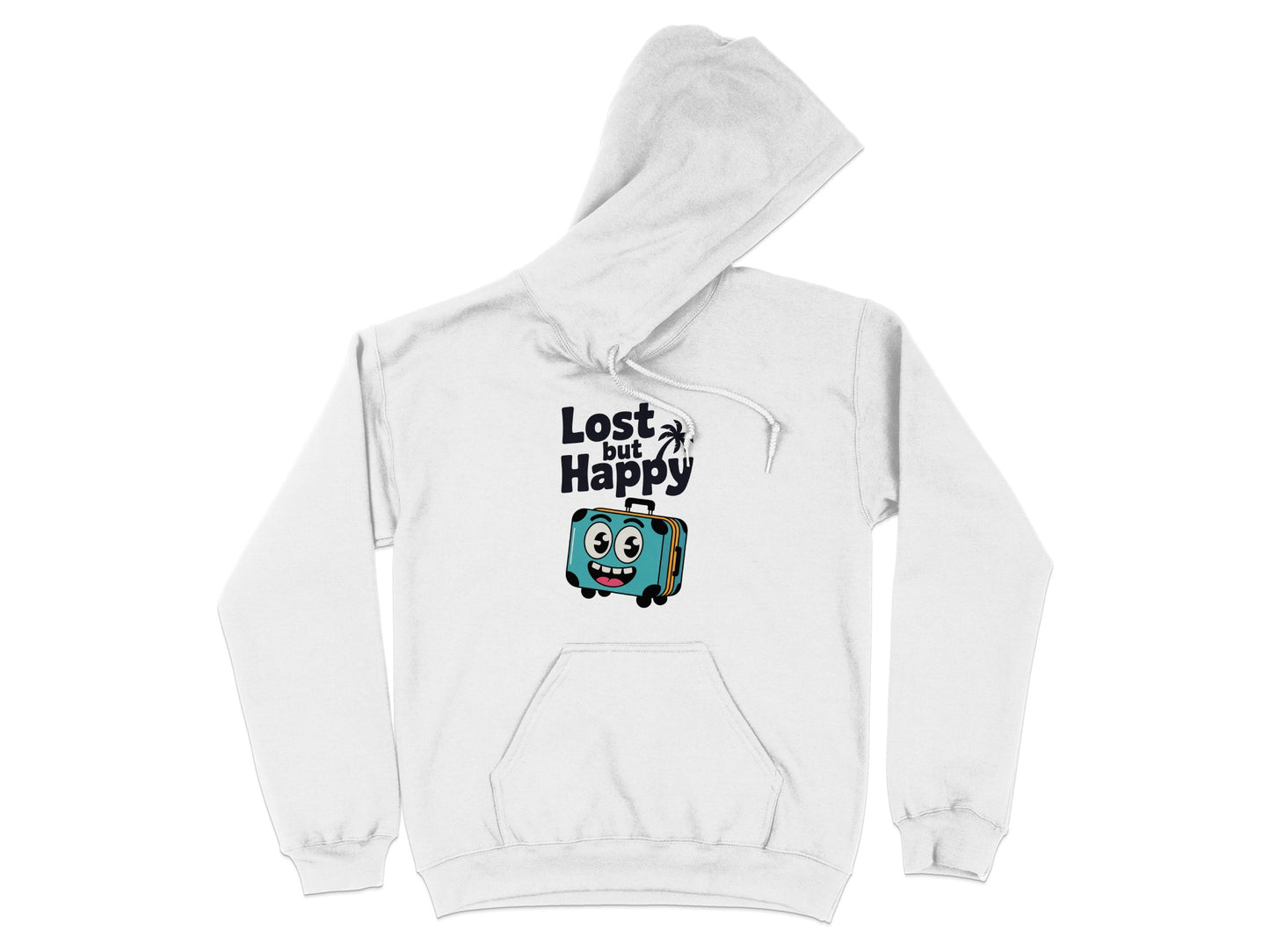 Lost But Happy Graphic Hoodie Apparel Product