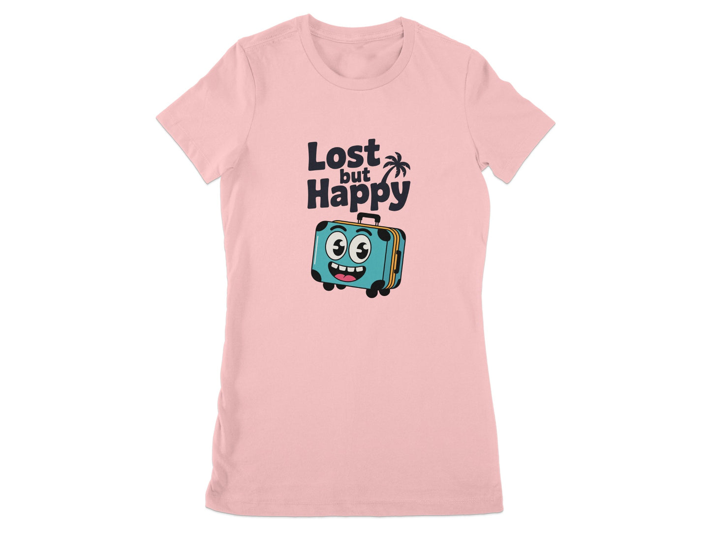 Lost but Happy Cartoon Graphic T-Shirt product type
