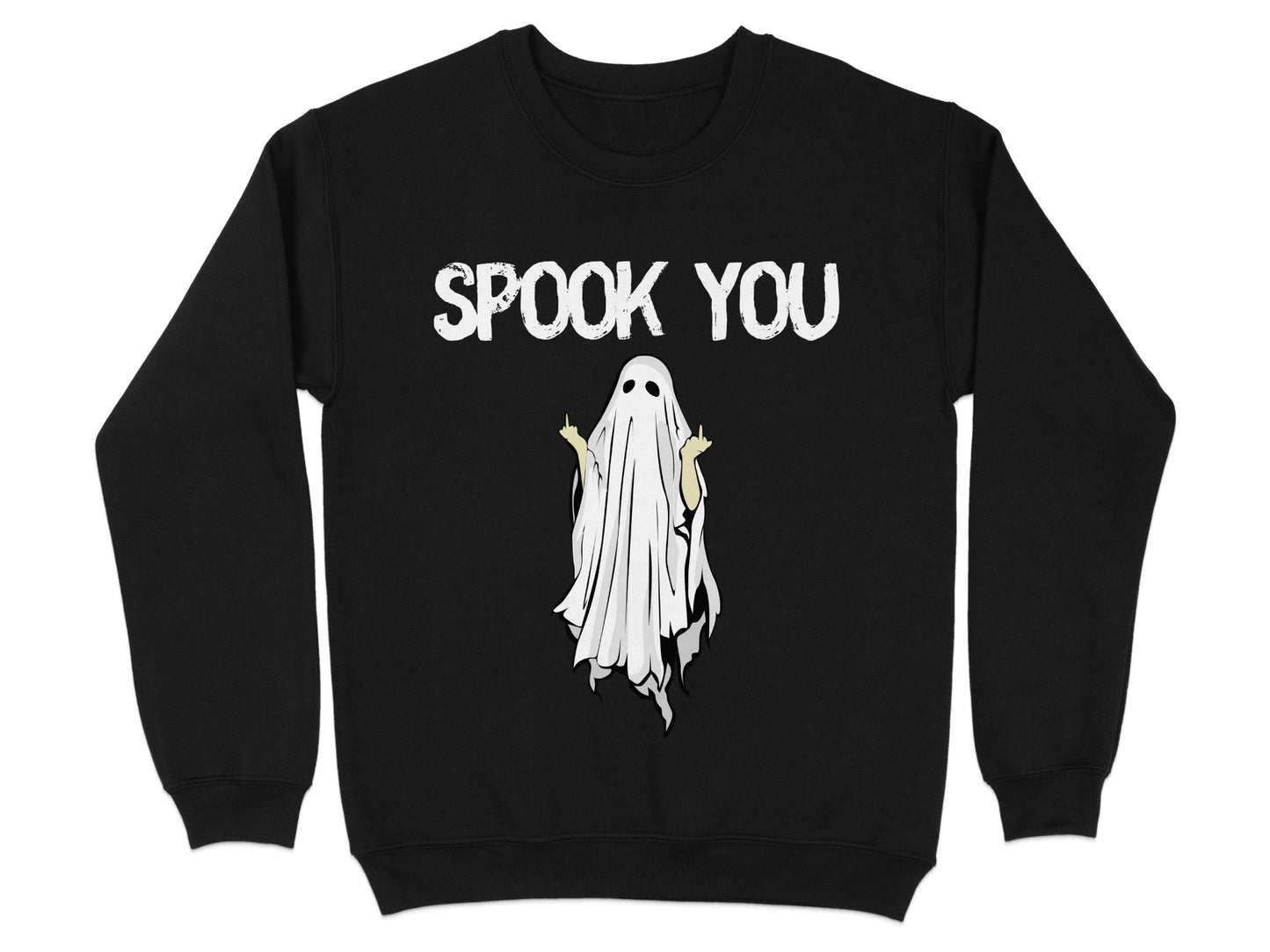 Spook You Ghost Print Halloween Sweatshirt product type