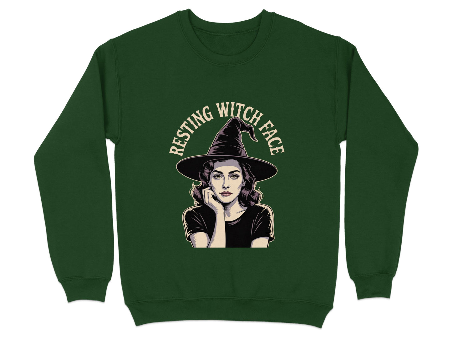 Resting Witch Face Graphic Sweatshirt product type