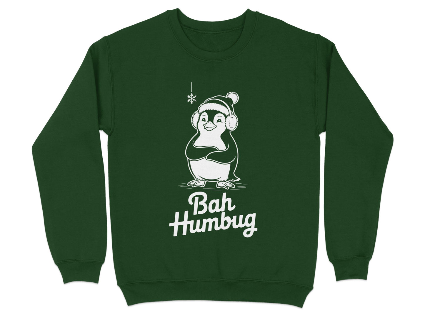 Festive Penguin Bah Humbug Graphic Sweatshirt product