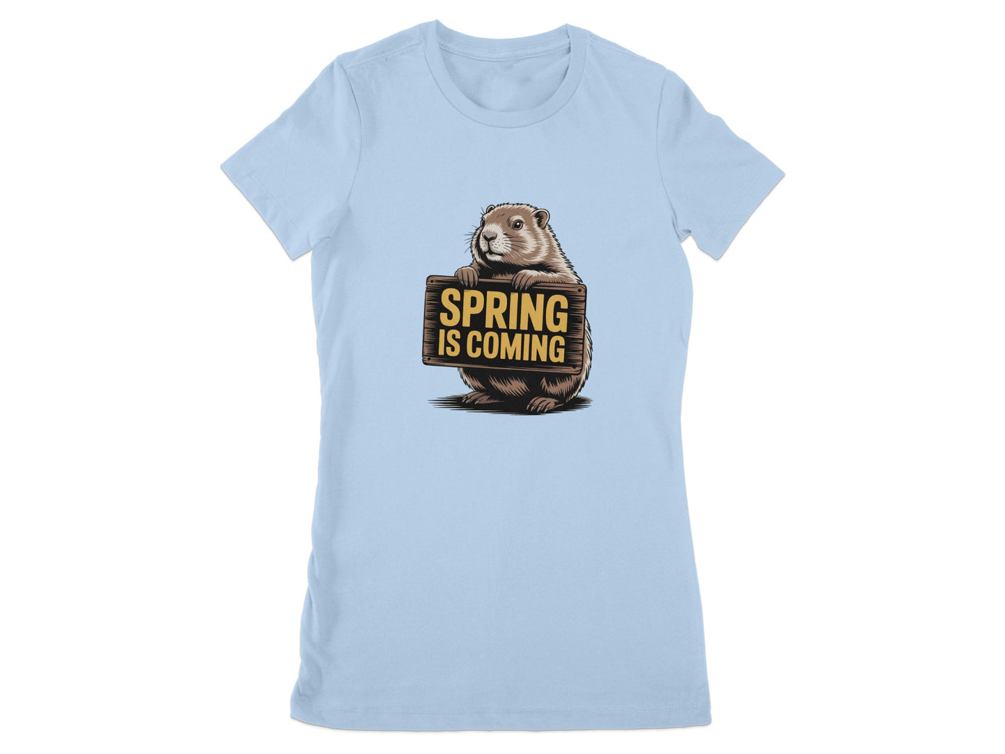 Spring Is Coming Groundhog Graphic T-Shirt product