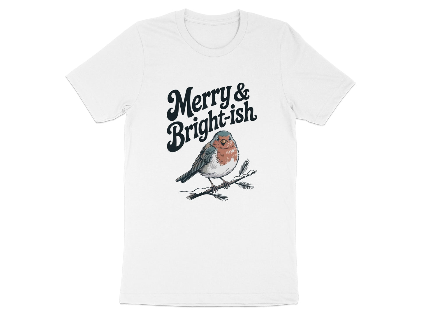 Merry and Bright-ish Robin Graphic Tee product