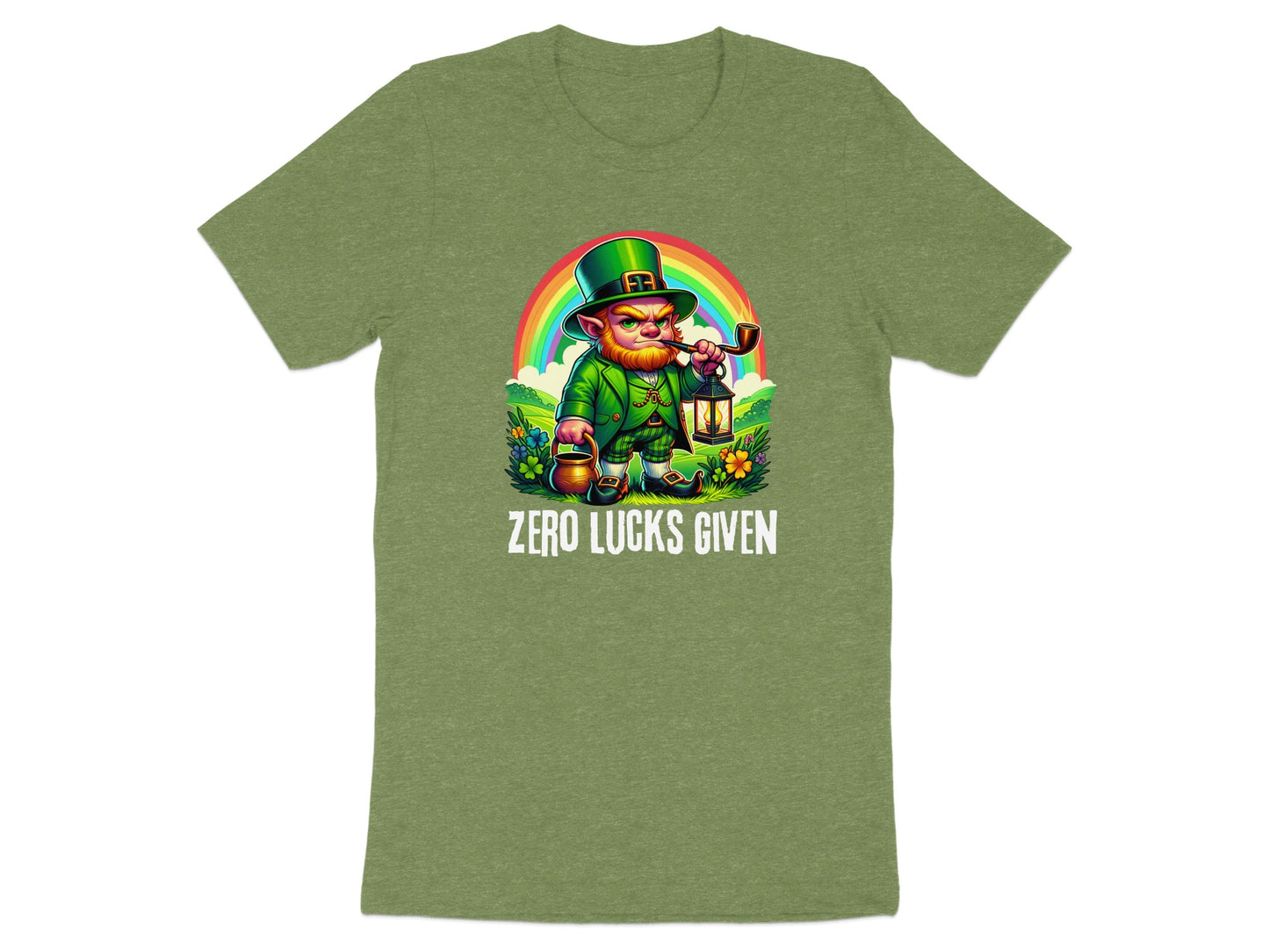 Zero Lucks Given Leprechaun Rainbow Green Shirt product