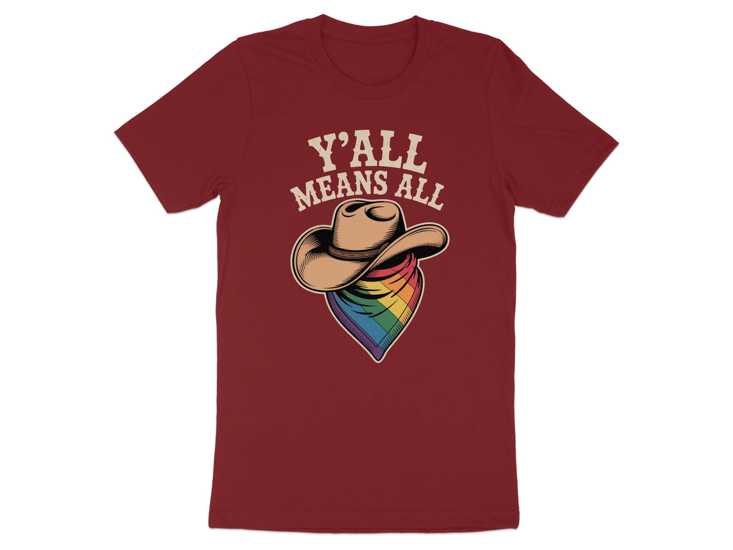 Y'all Means All Cowboy Hat Pride T-Shirt product