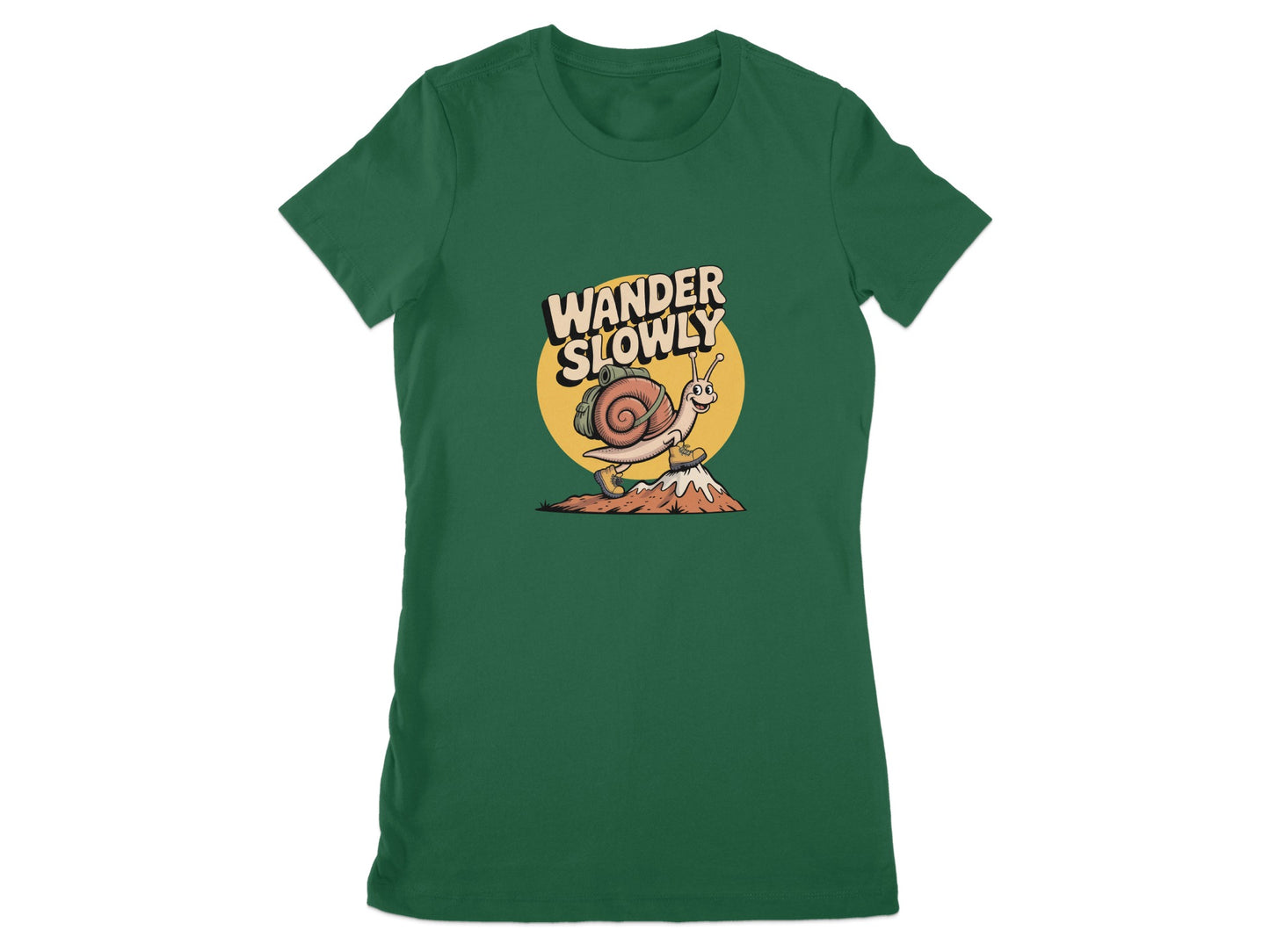 Wander Slowly Snail Design Casual T-shirt product type