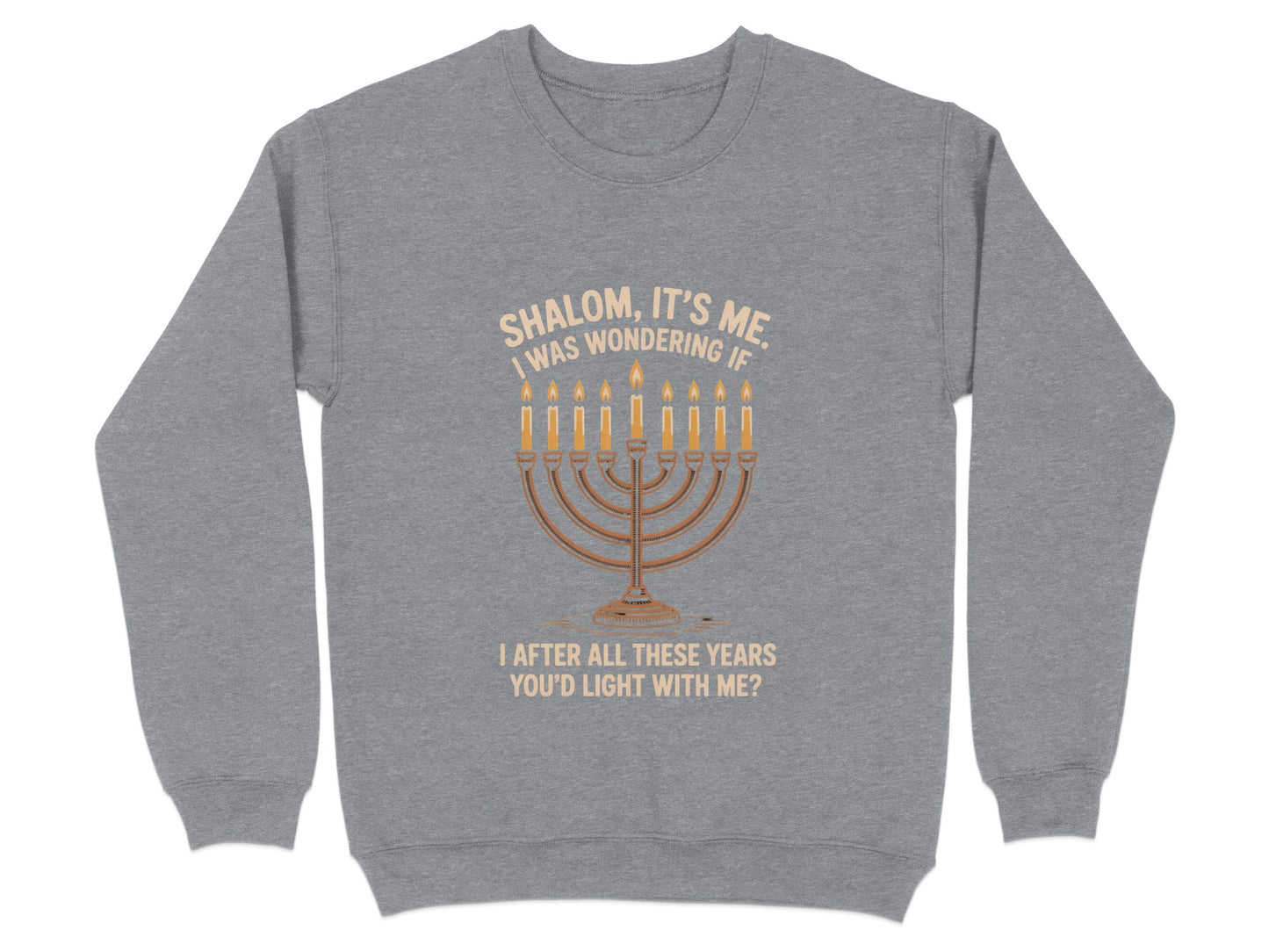 Shalom It's Me Light With Me Menorah Sweater product