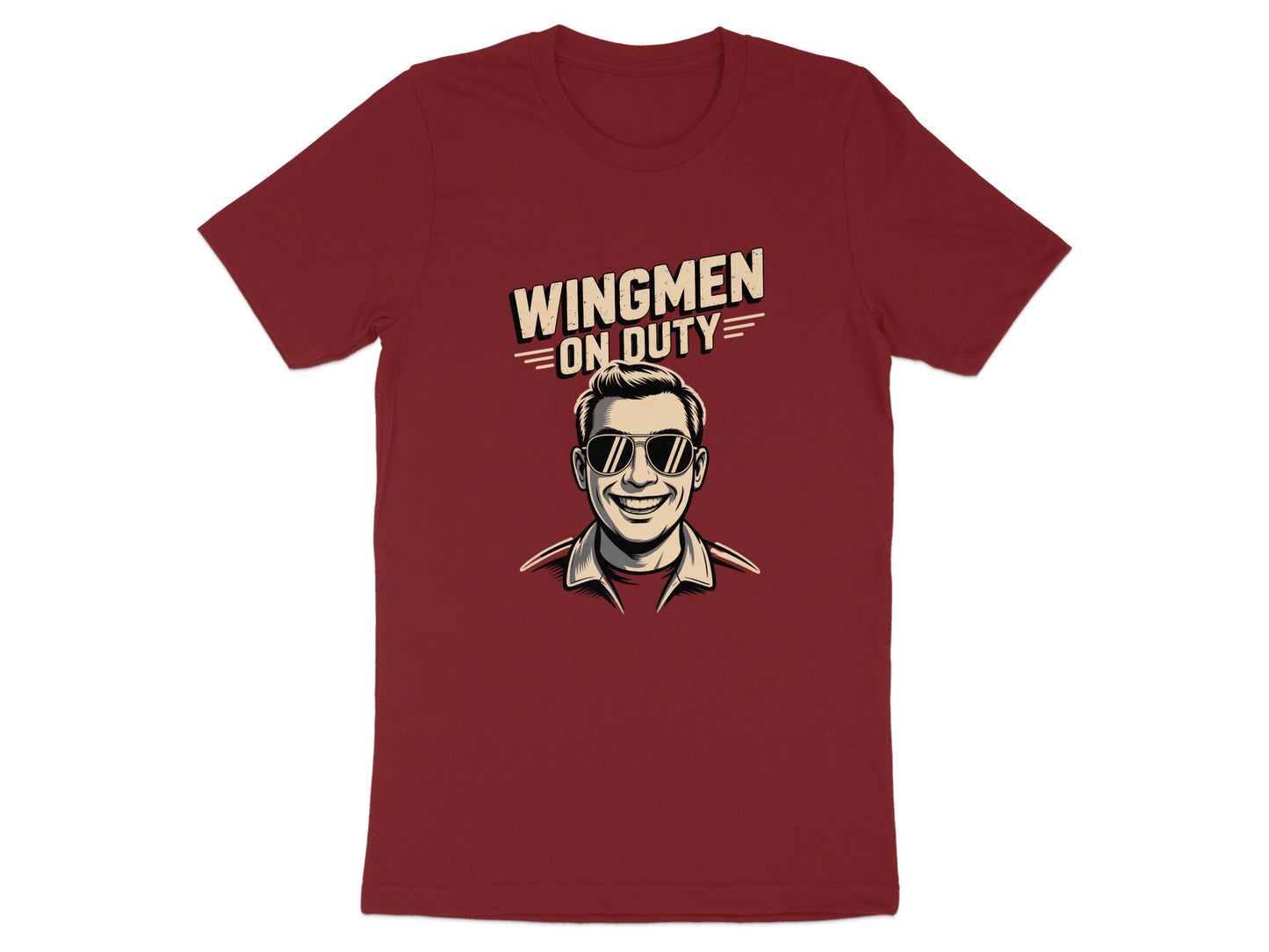 Wingmen on Duty Graphic Red Casual T-Shirt product
