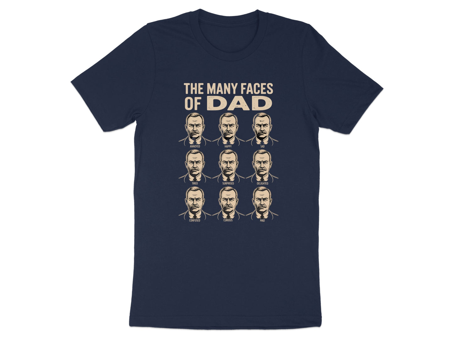 The Many Faces of Dad Graphic T-Shirt product type