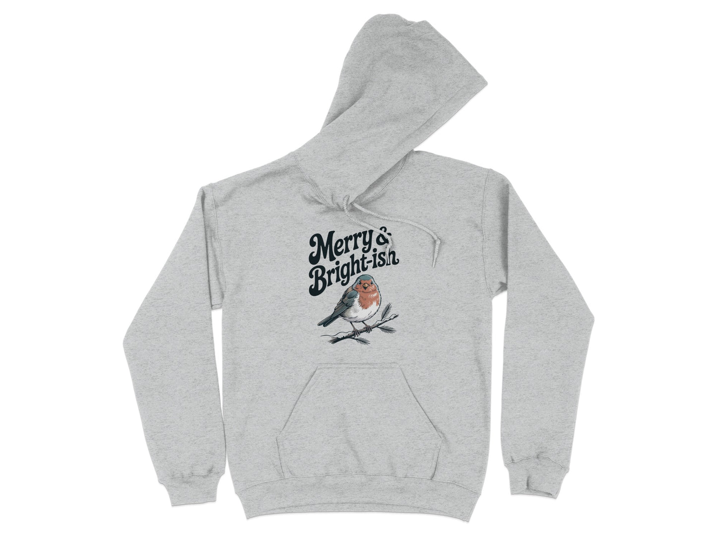 Merry and Brightish Robin Print Hoodie product type