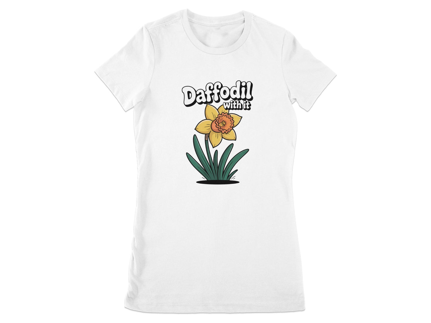 Daffodil With It Graphic Tee White T-shirt product type