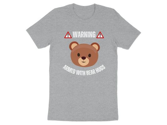 Armed with Bear Hugs Warning T-shirt product type