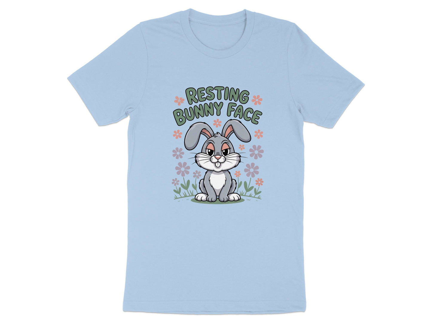 Resting Bunny Face Graphic Tee Shirt Product
