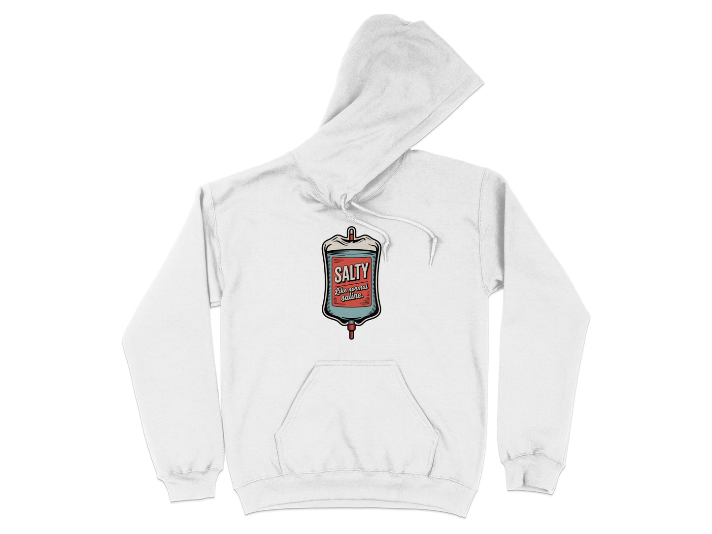 Salty Blood Donation Design White Hoodie product type