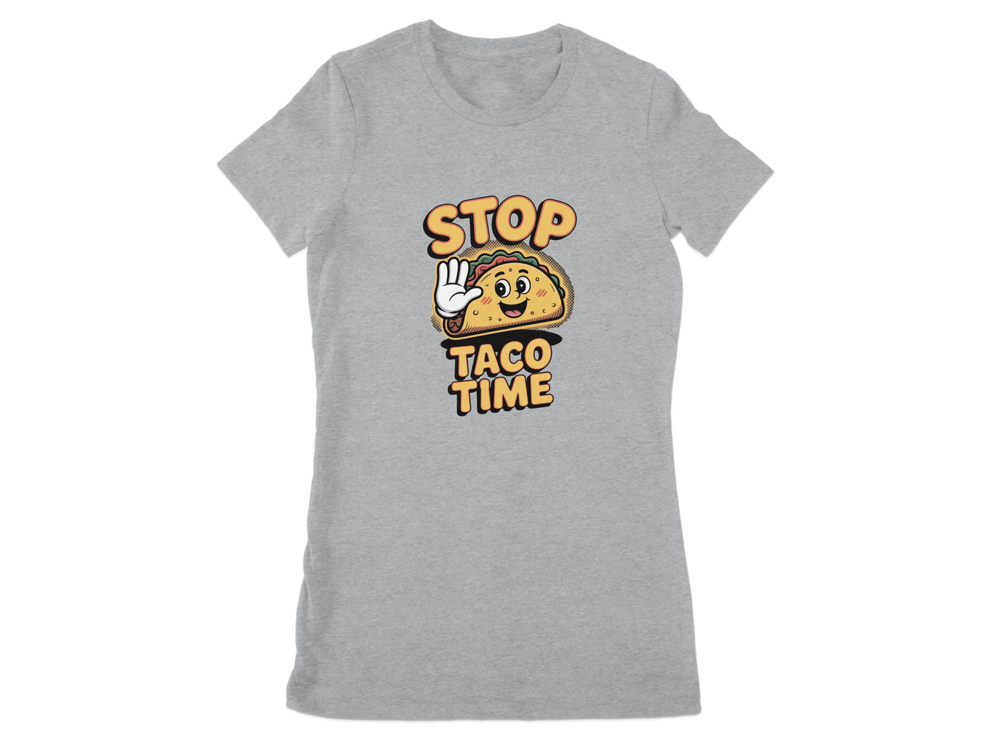 Stop Taco Time Graphic Fun T Shirt Novelty product