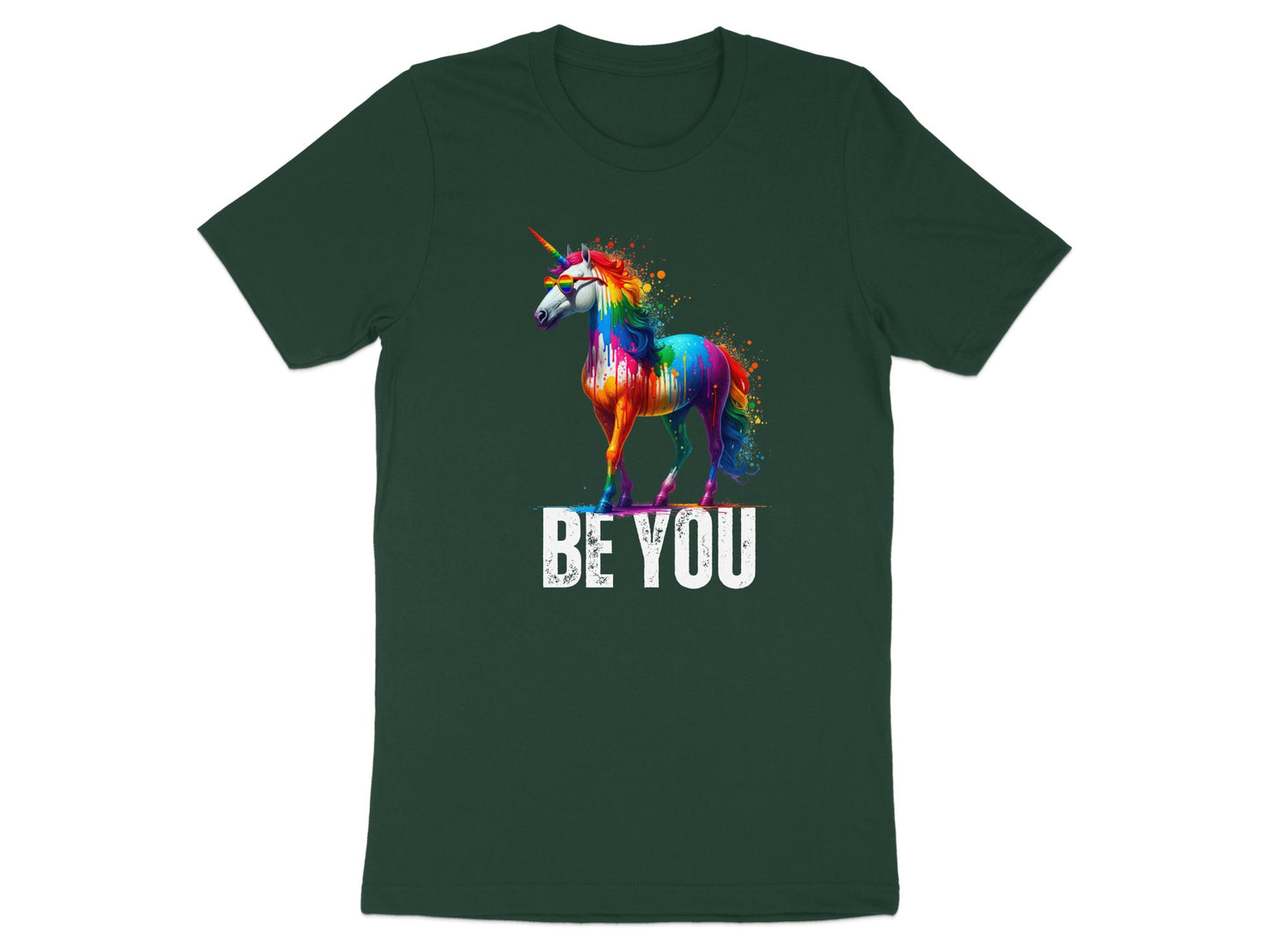 Be You Rainbow Unicorn Print T-shirt product