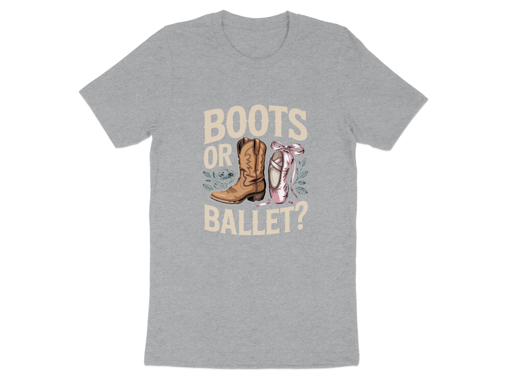 Boots or Ballet Printed T-shirt product type