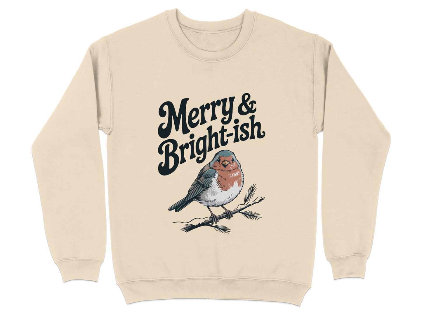 Merry & Bright-ish Robin Bird Graphic Sweatshirt Product