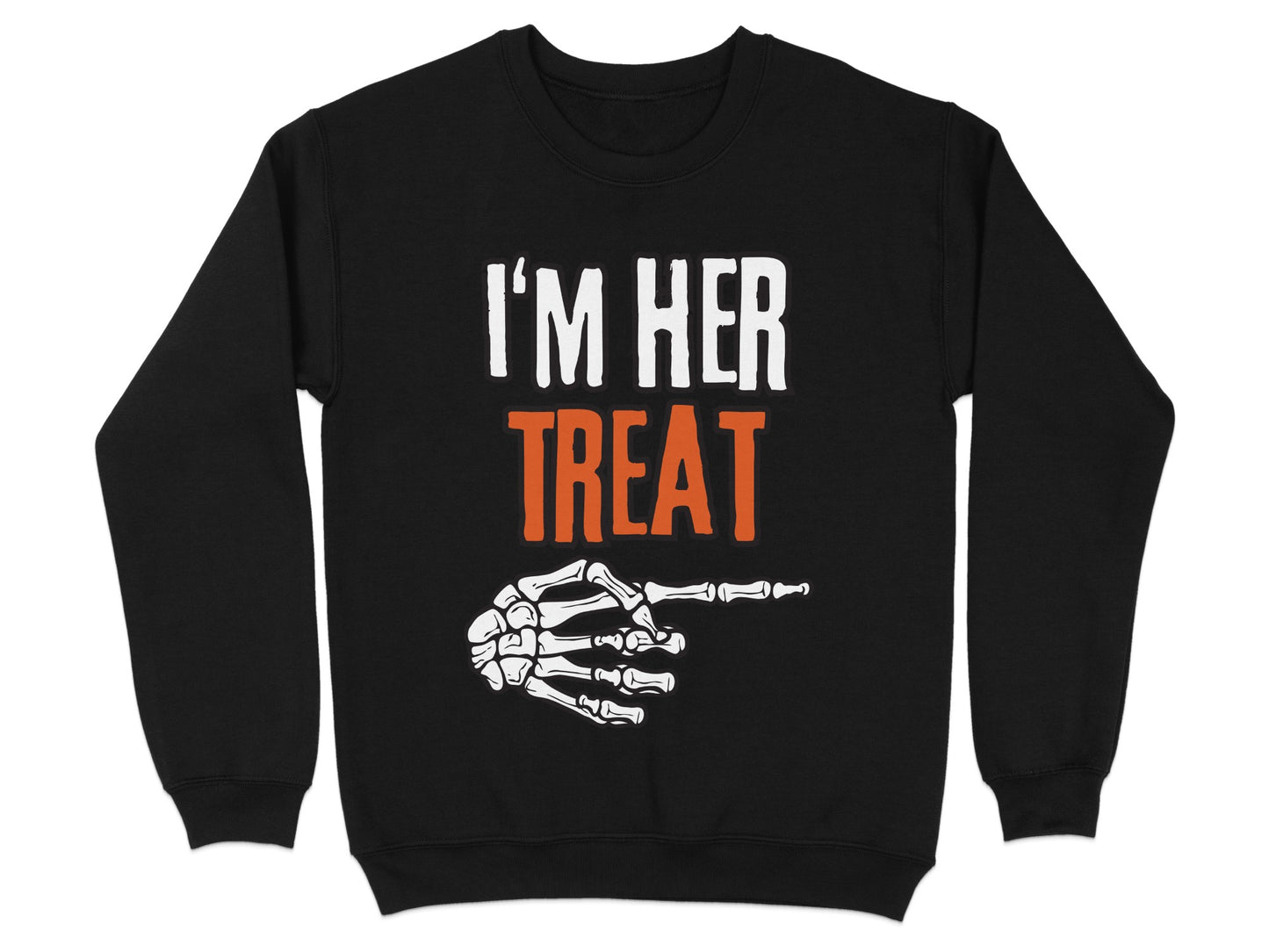 I'm Her Treat Skeleton Design Black Sweatshirt product type
