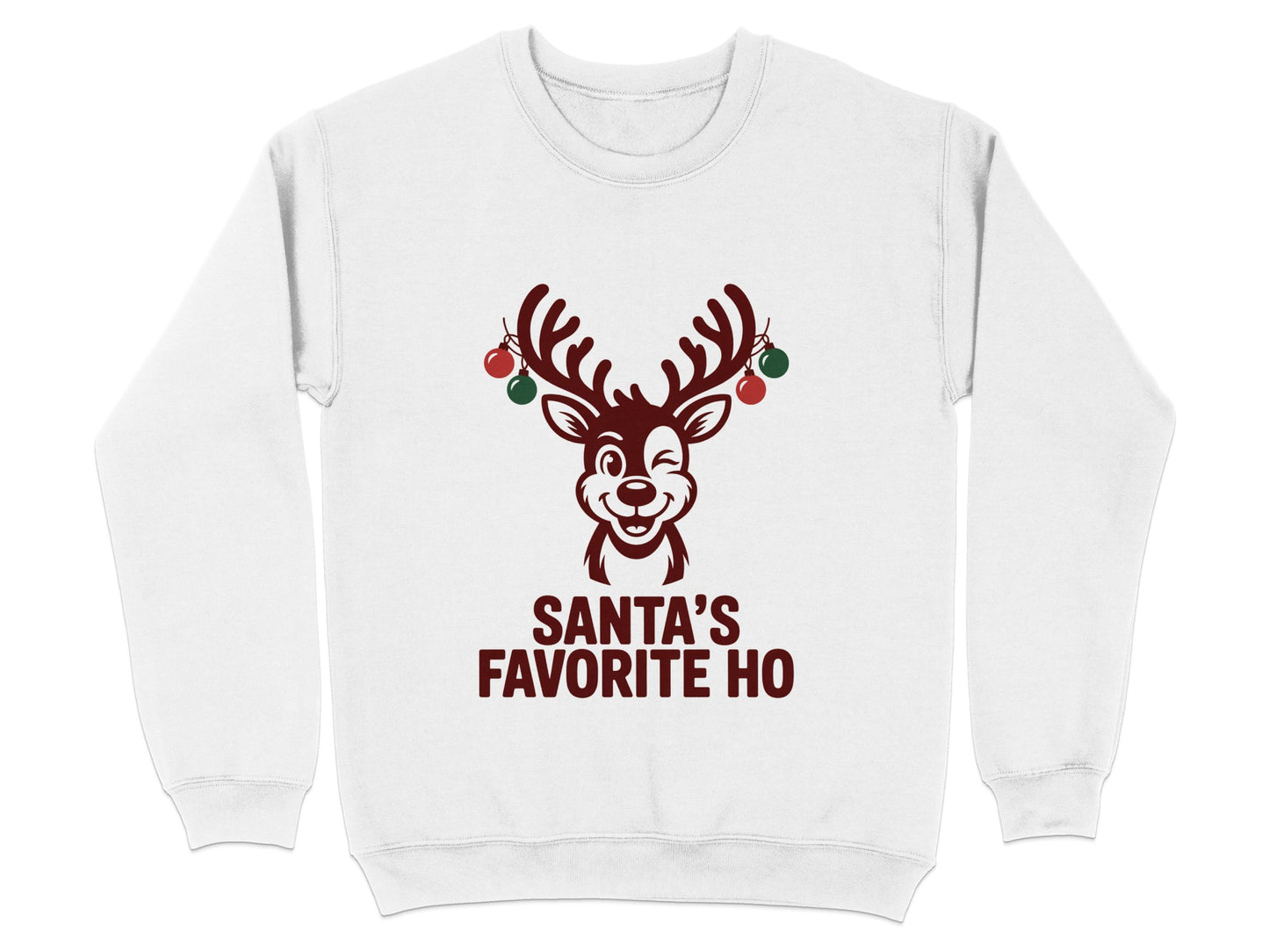 Santa's Favorite Ho Reindeer Design Sweatshirt product