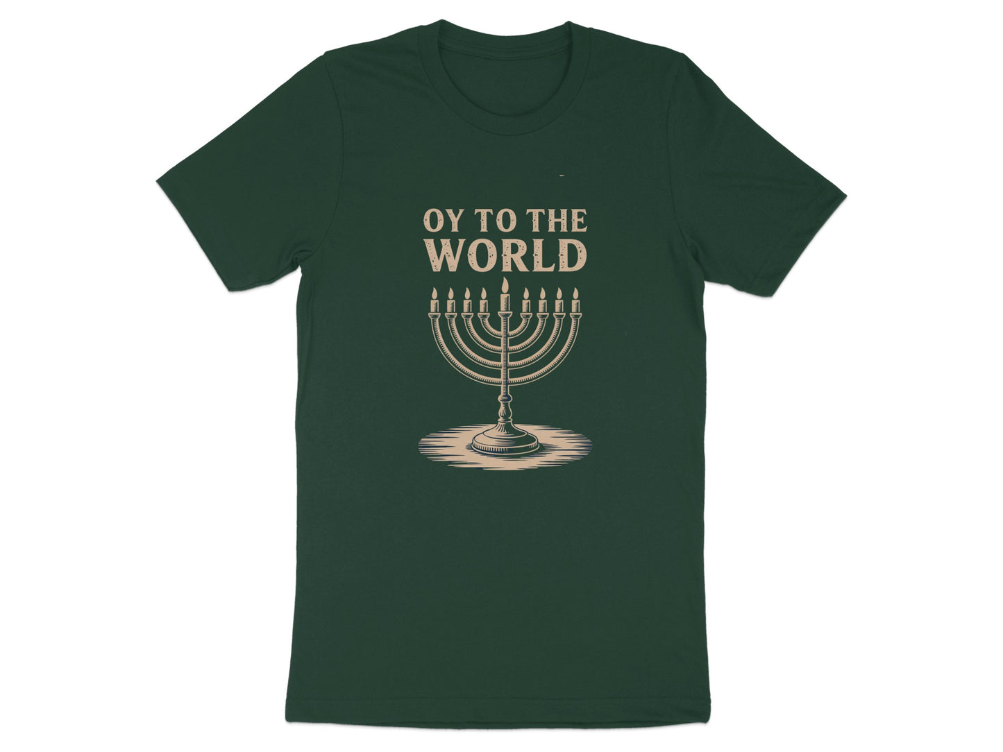 Oy To The World Menorah Graphic Tee product