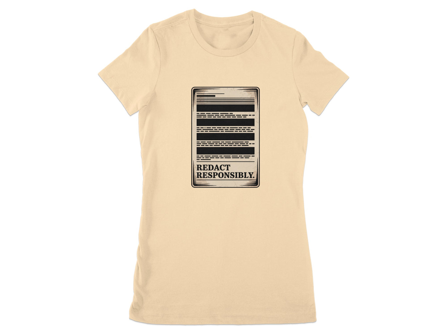 Redact Responsibly Unique Graphic Design Shirt product