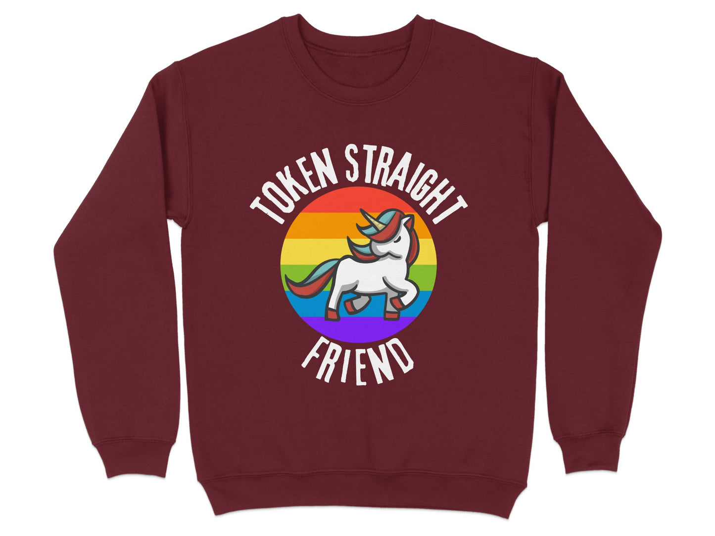 Token Straight Friend Unicorn Sweatshirt product