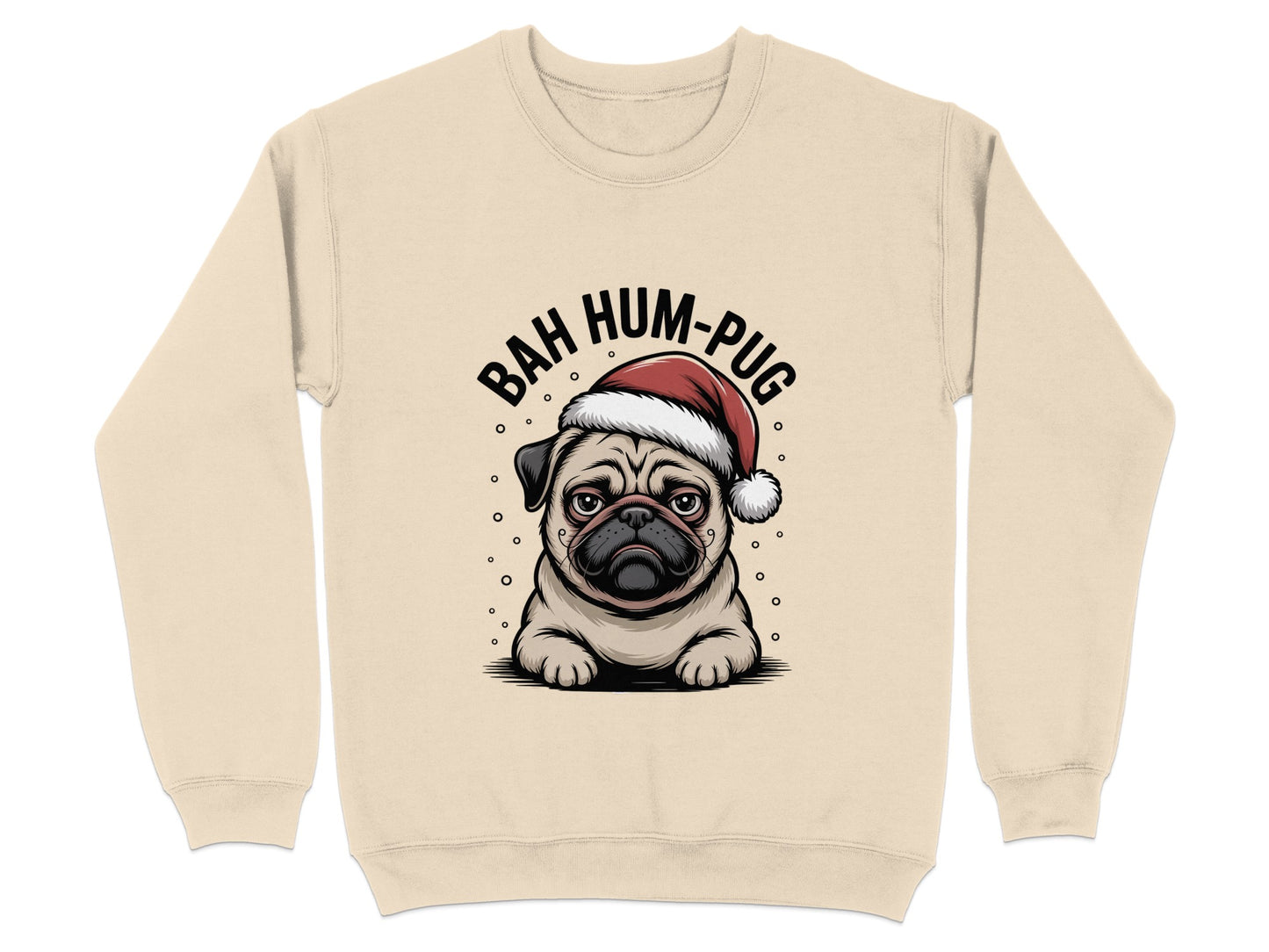 Bah Hum-Pug Christmas Dog Print Sweatshirt Product