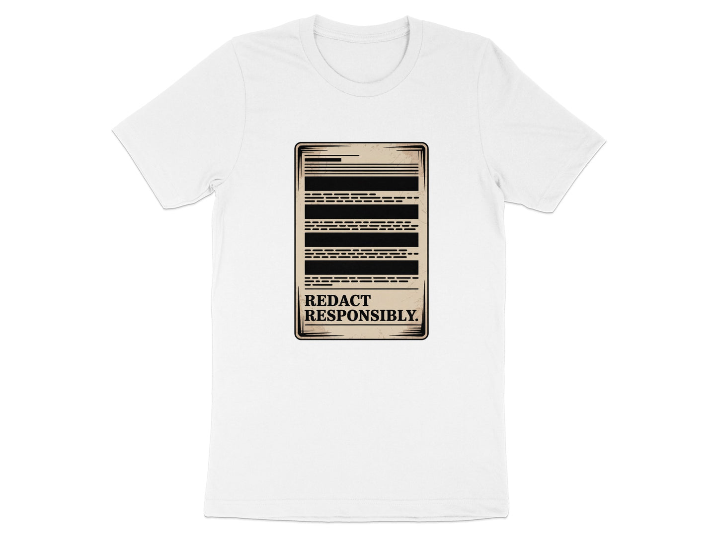 Redact Responsibly Graphic T-shirt Trendy Casual Wear product type