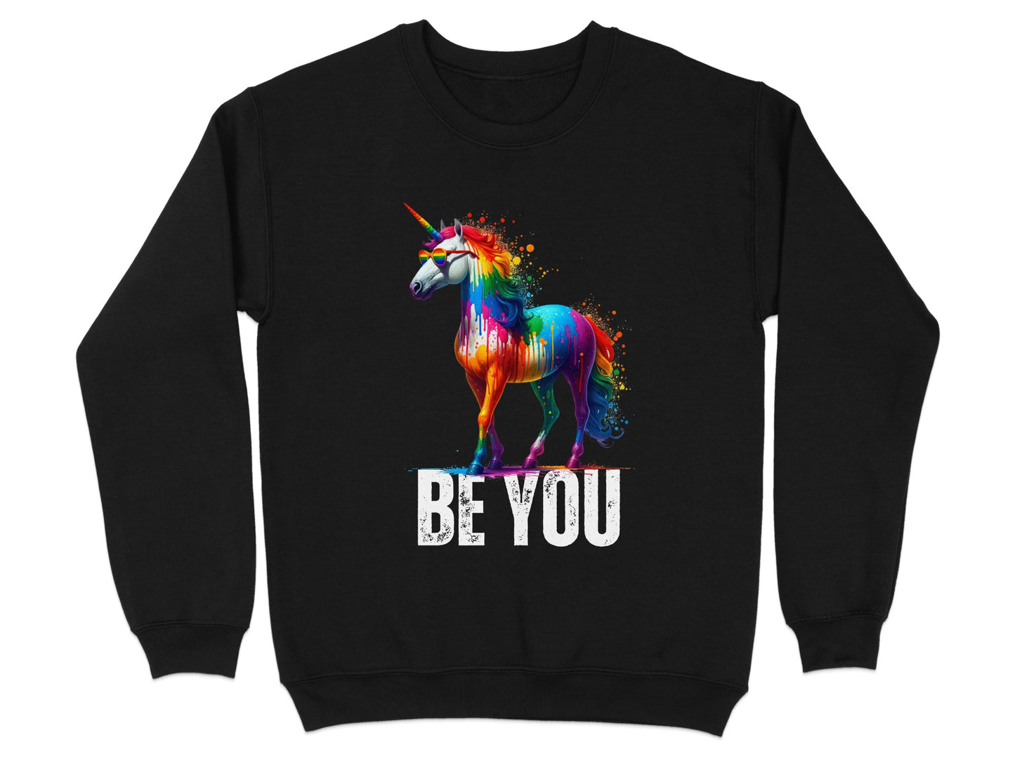 Be You Vibrant Rainbow Unicorn Sweatshirt product