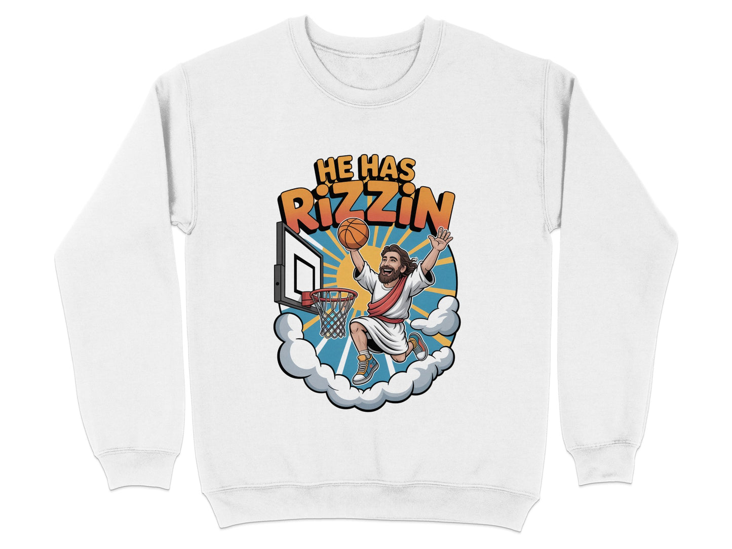 He Has Rizzin Basketball Dunk Design Sweatshirt product type