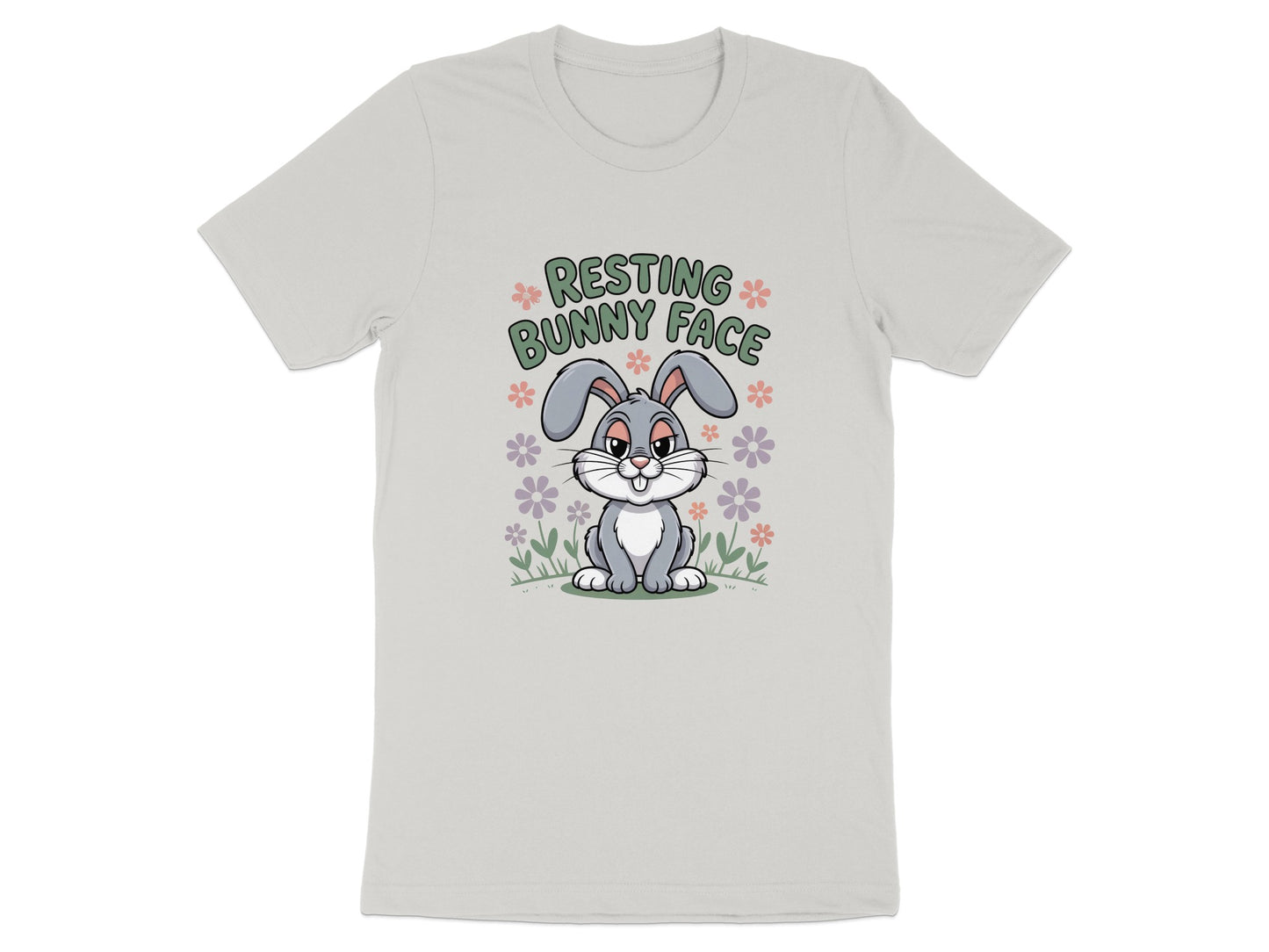 Resting Bunny Face Graphic Fun Unisex T-Shirt product