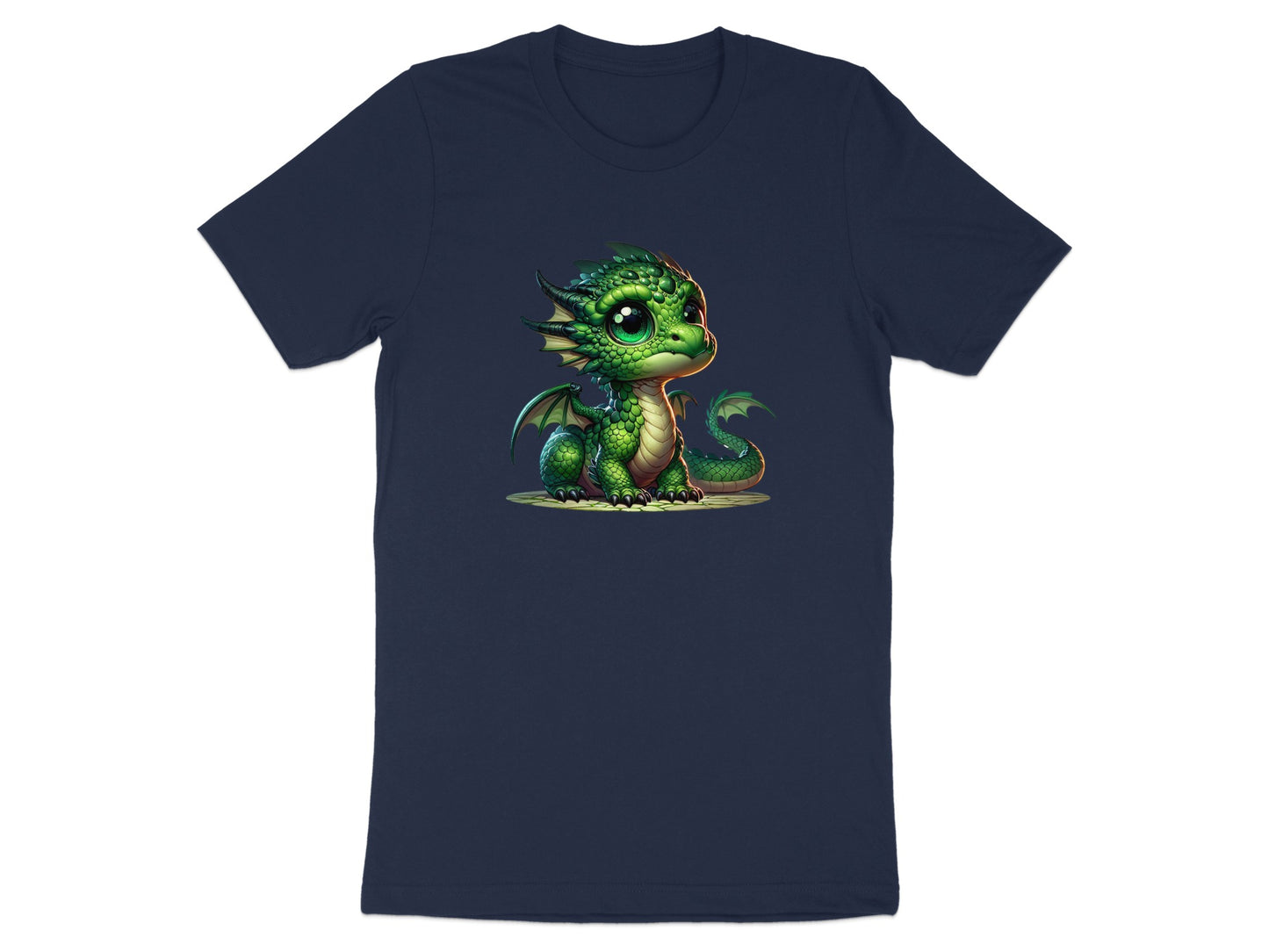 Adorable Baby Dragon Graphic on a Blue T-shirt product type