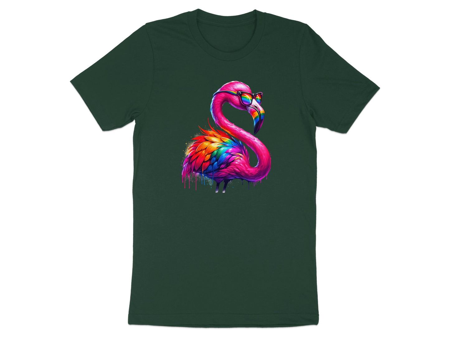 Vibrant Flamingo Graphic Art Tee unique shirt product type