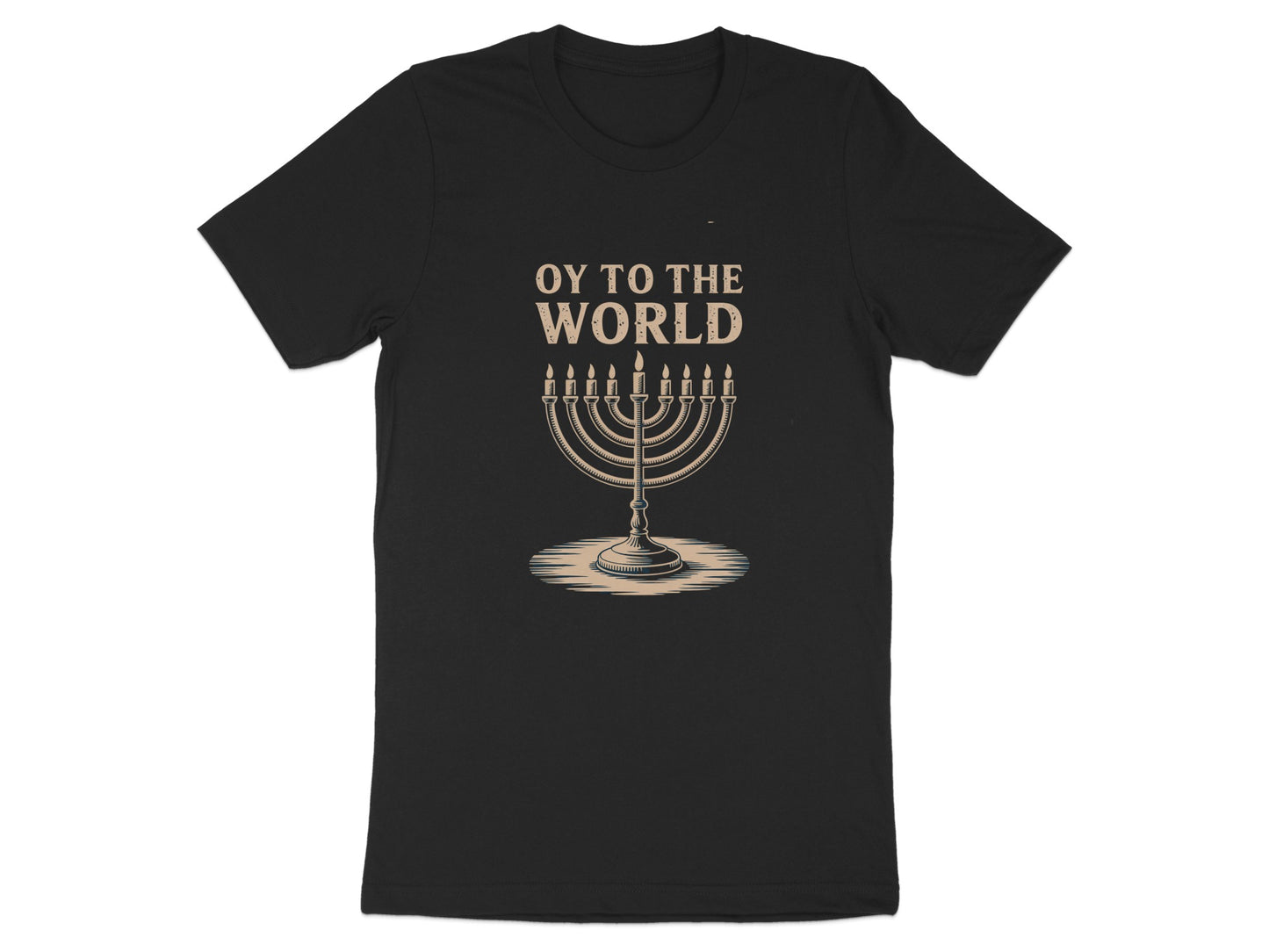 Oy to the World Menorah Design T-Shirt product