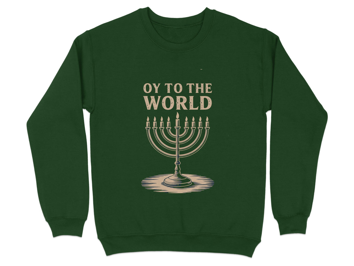 Oy to the World Menorah Design Sweatshirt Product