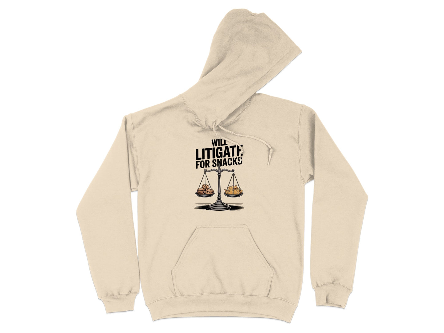 Will Litigate For Snacks Fun Hoodie product type