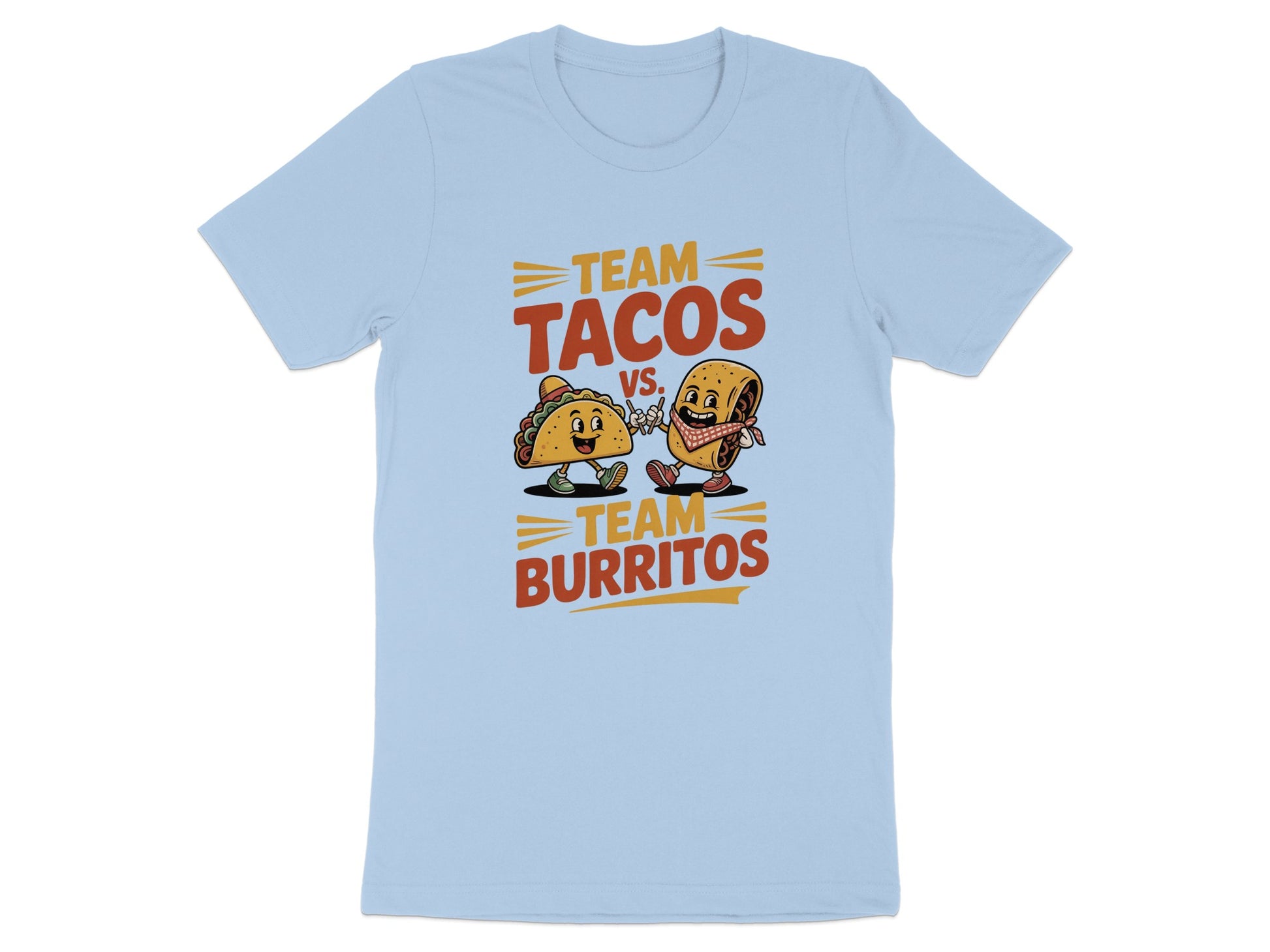 Team Tacos vs Team Burritos graphic t-shirt product