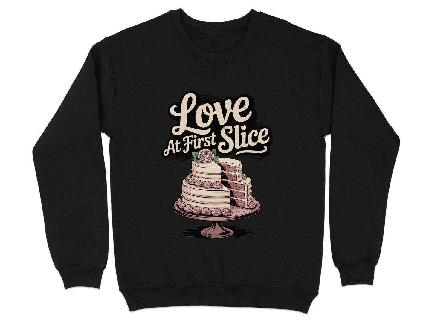 Love At First Slice Cake Graphic Sweatshirt product type