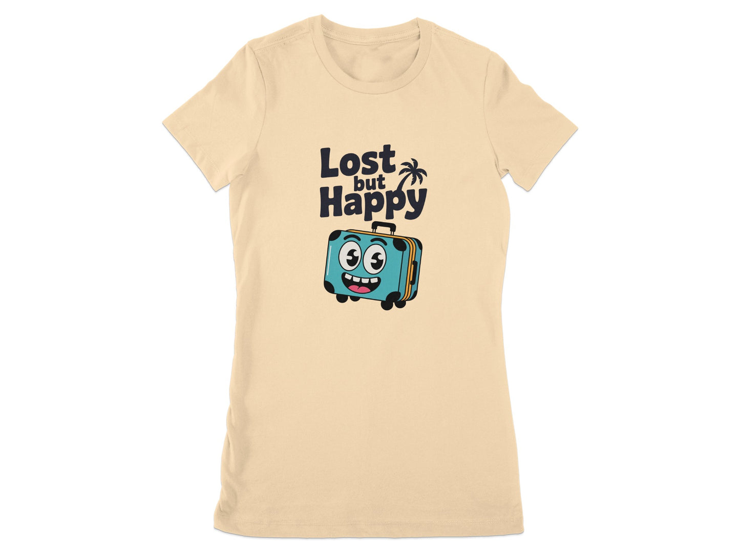 Lost but Happy Suitcase Character T-shirt product type