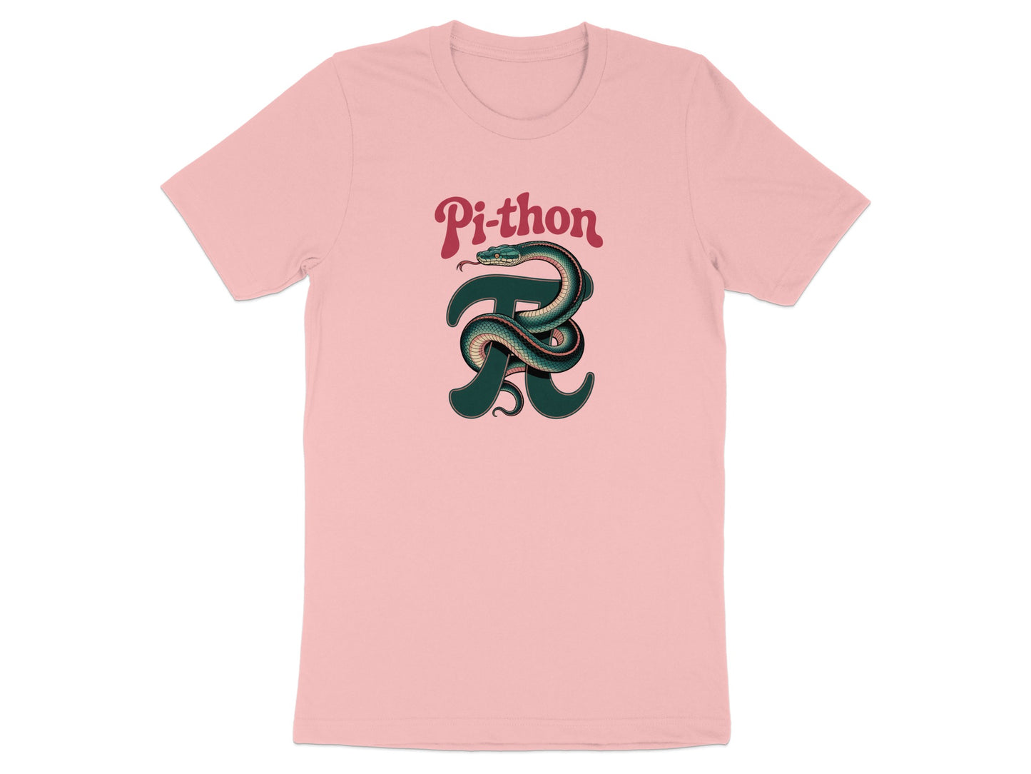 Pi-thon Design Pink Graphic T-Shirt product type