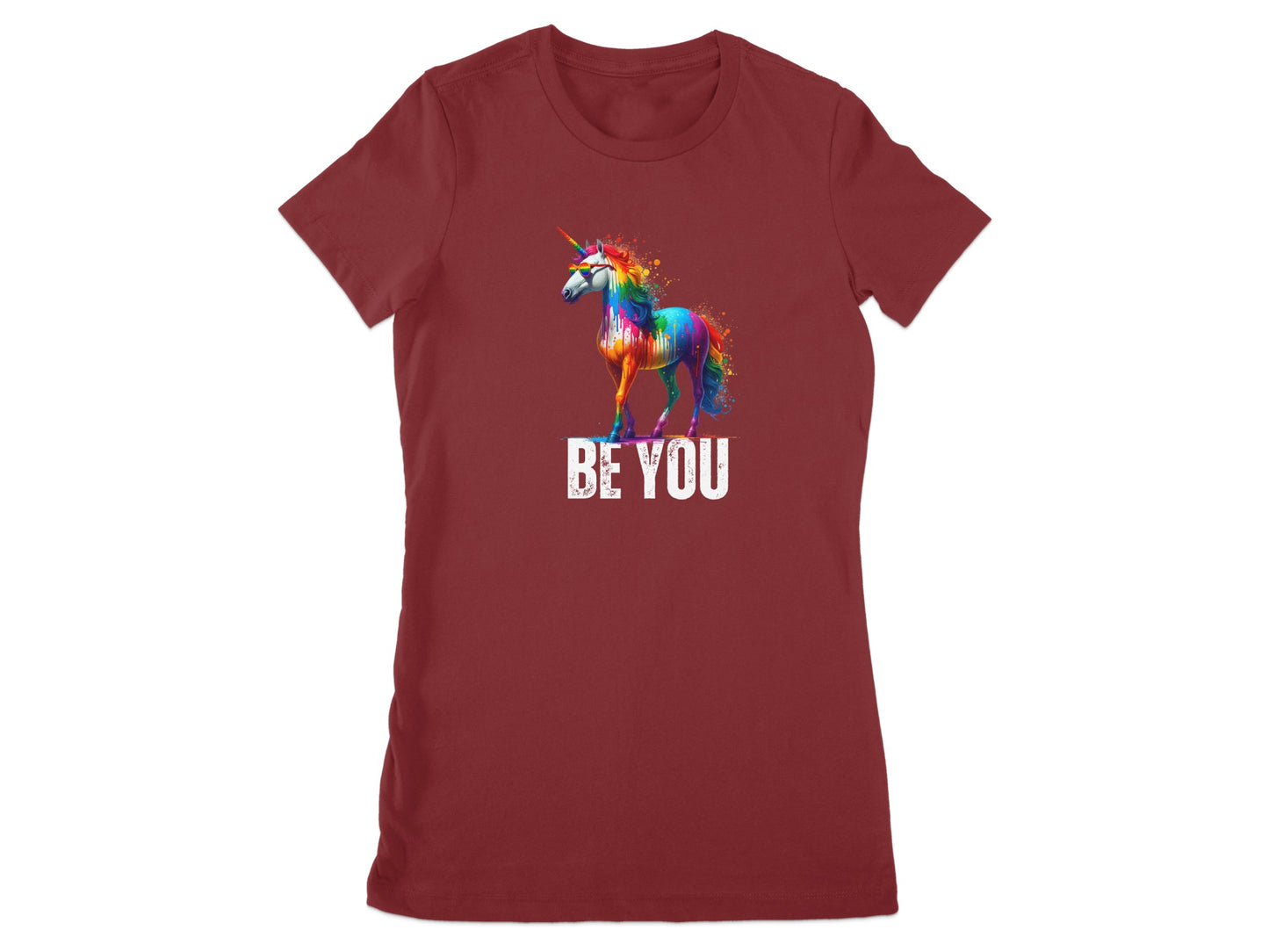 Be You Rainbow Unicorn Graphic Women's T-shirt product type