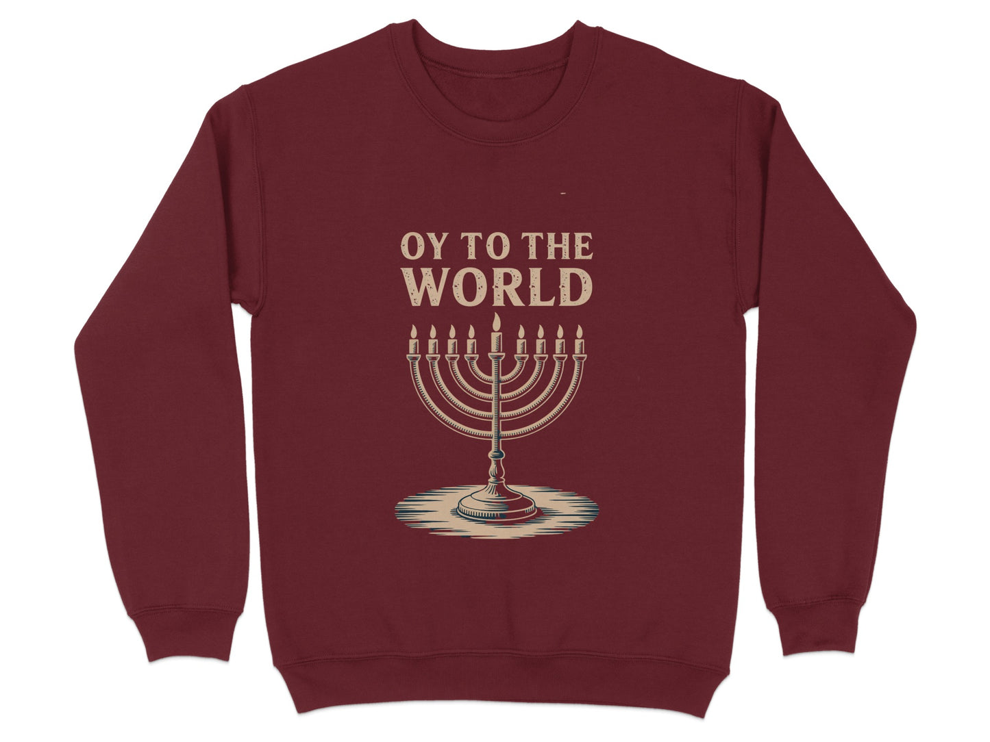 Oy To The World Menorah Graphic Sweatshirt product type