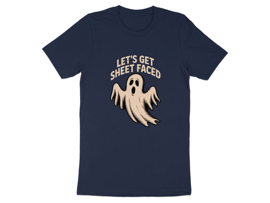 Let's Get Sheet Faced Ghost Design T-Shirt product type